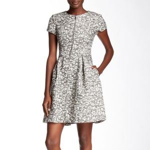Eliza J Jacquard Zip Up Dress